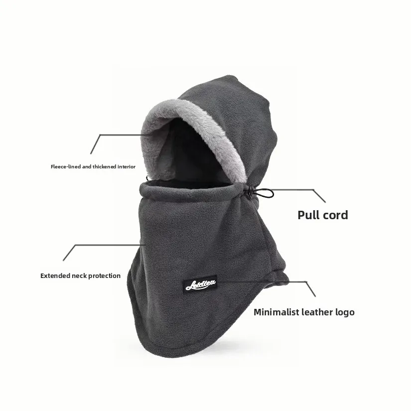 Winter New Hat, Scarf and Headband Integrated Ear Protection, Electric Bike Riding Warm Hat, Windproof and Cold Proof Riding