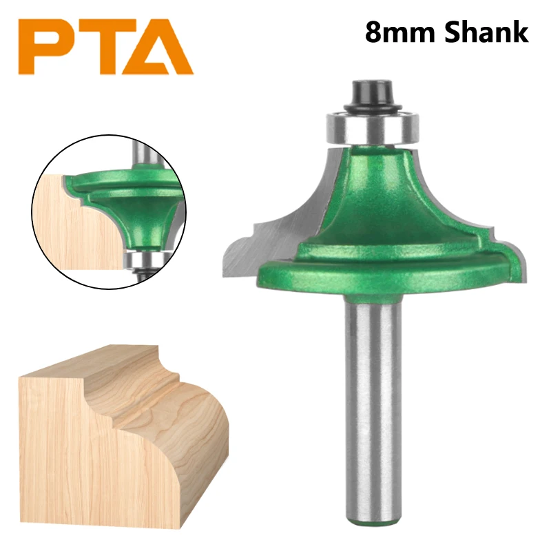 Classical OGEE Bit 8MM Shank Router Bit Green Woodworking Milling Cutters for Wood Bit Face Mill Carbide Cutter End Mill