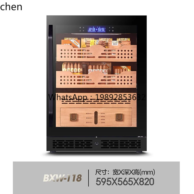 armadietto per vino domestico a umidità costante, armadietto per sigarette refrigerato con controllo della temperatura idratante