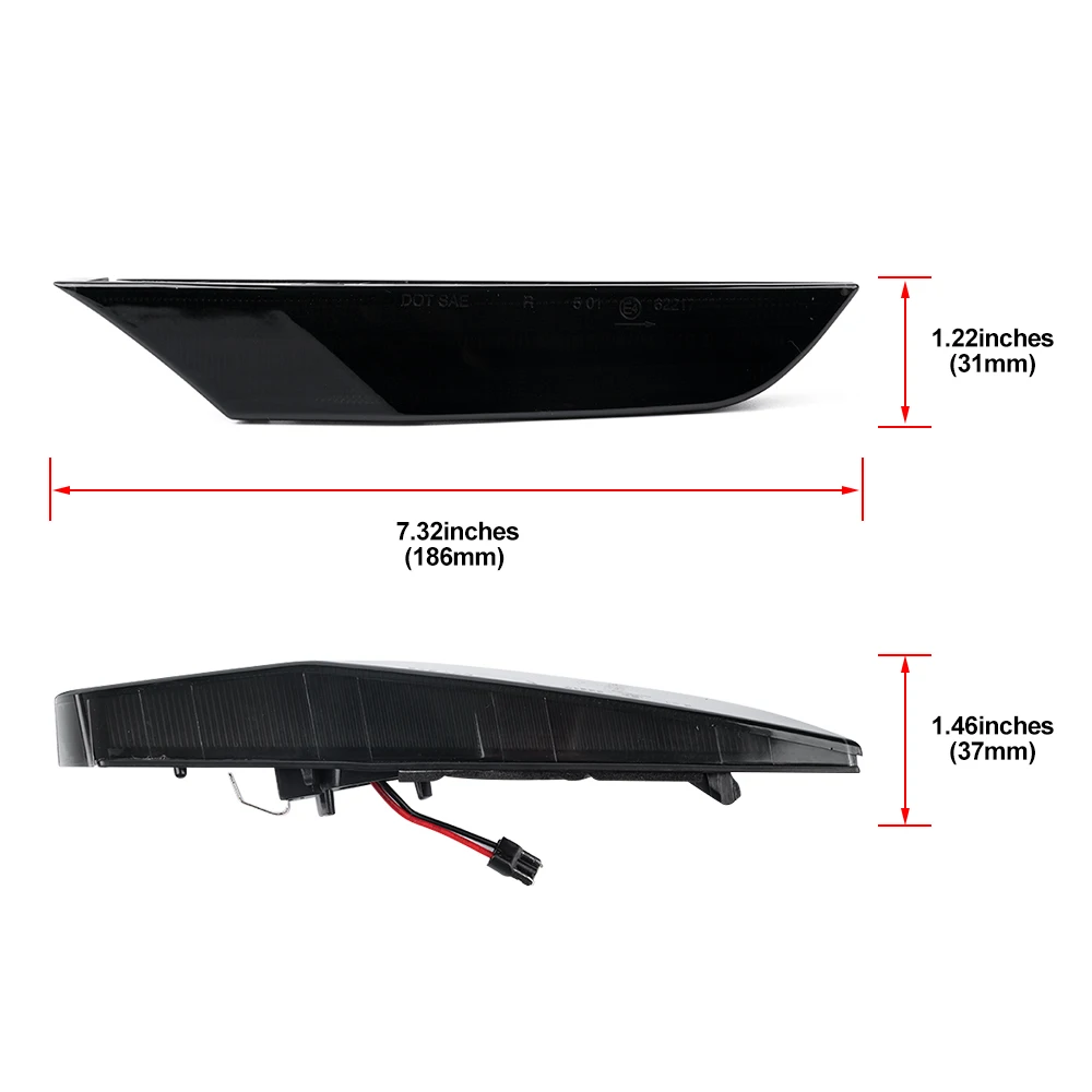 Smoked Led Dynamic Corner Side Marker Light White DRL Daylight Parking Position For Infiniti G35 Sedan Nissan Skyline V35 Sedan