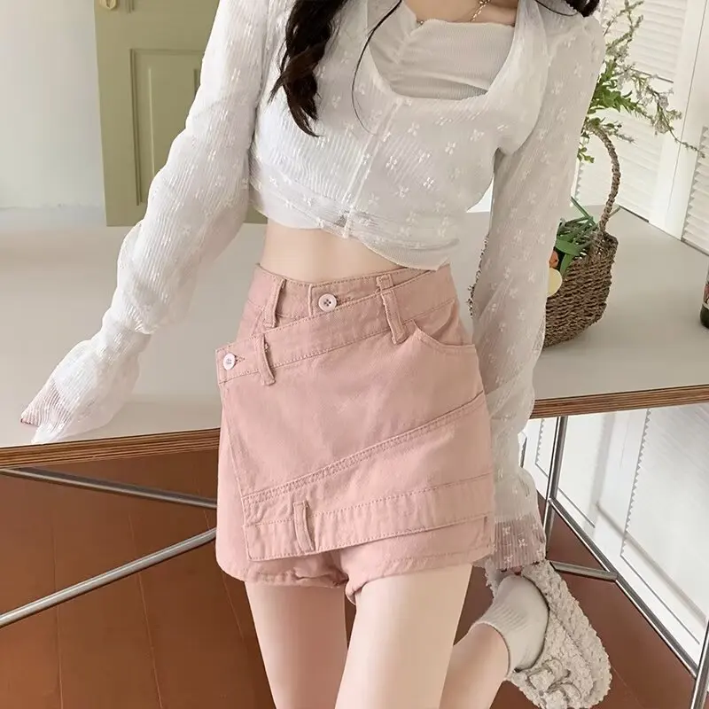 Y2k 청바지 리프트 엉덩이 헐렁한 청바지 바지 여성용 여름 의류 반바지 여성 데님 빅 사이즈 Coquette Jorts Clothing Flared