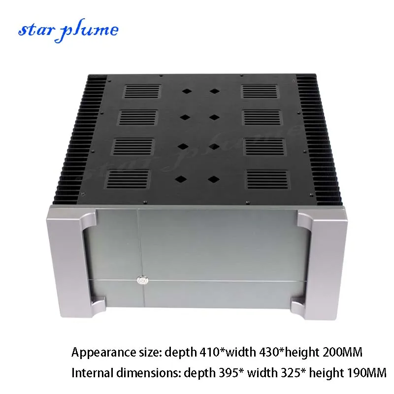 430*410*200mm All-Aluminum Amplifier Case Class A Post-Amplifier Chassis Vacuum Tube Amplifier Chassis Shell DIY Box