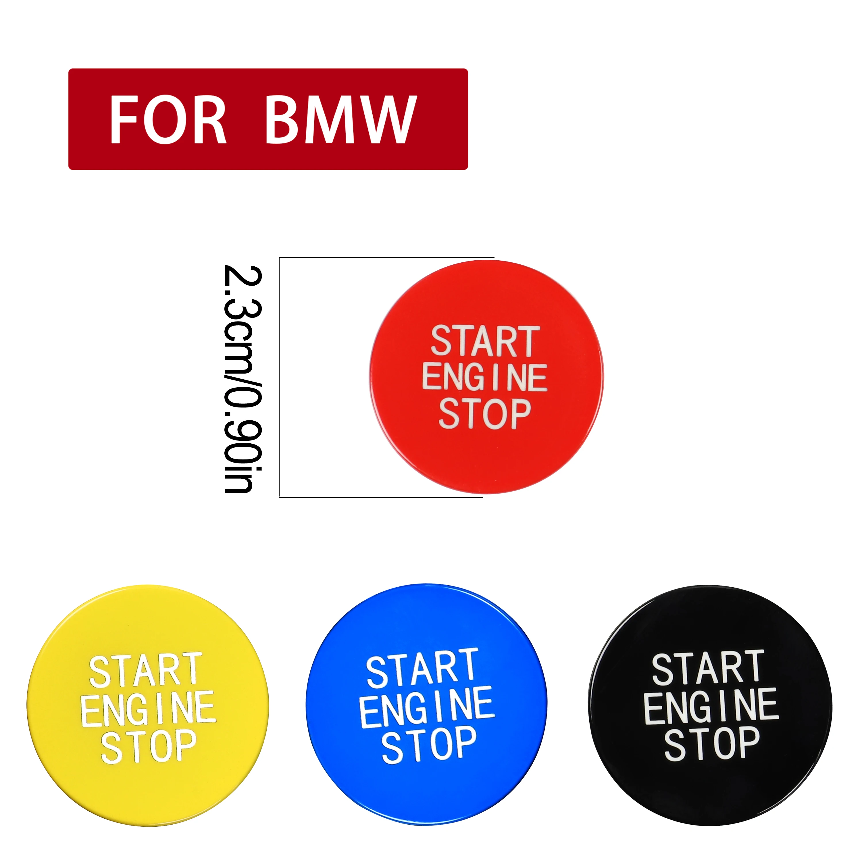 Car Engine Start Stop Switch Button Sticker Interior Trim For BMW 1 2 3 4 8 X5 X6 X7 Z4 Series F40 F44 G20 G22 G14 G05 G06 G29