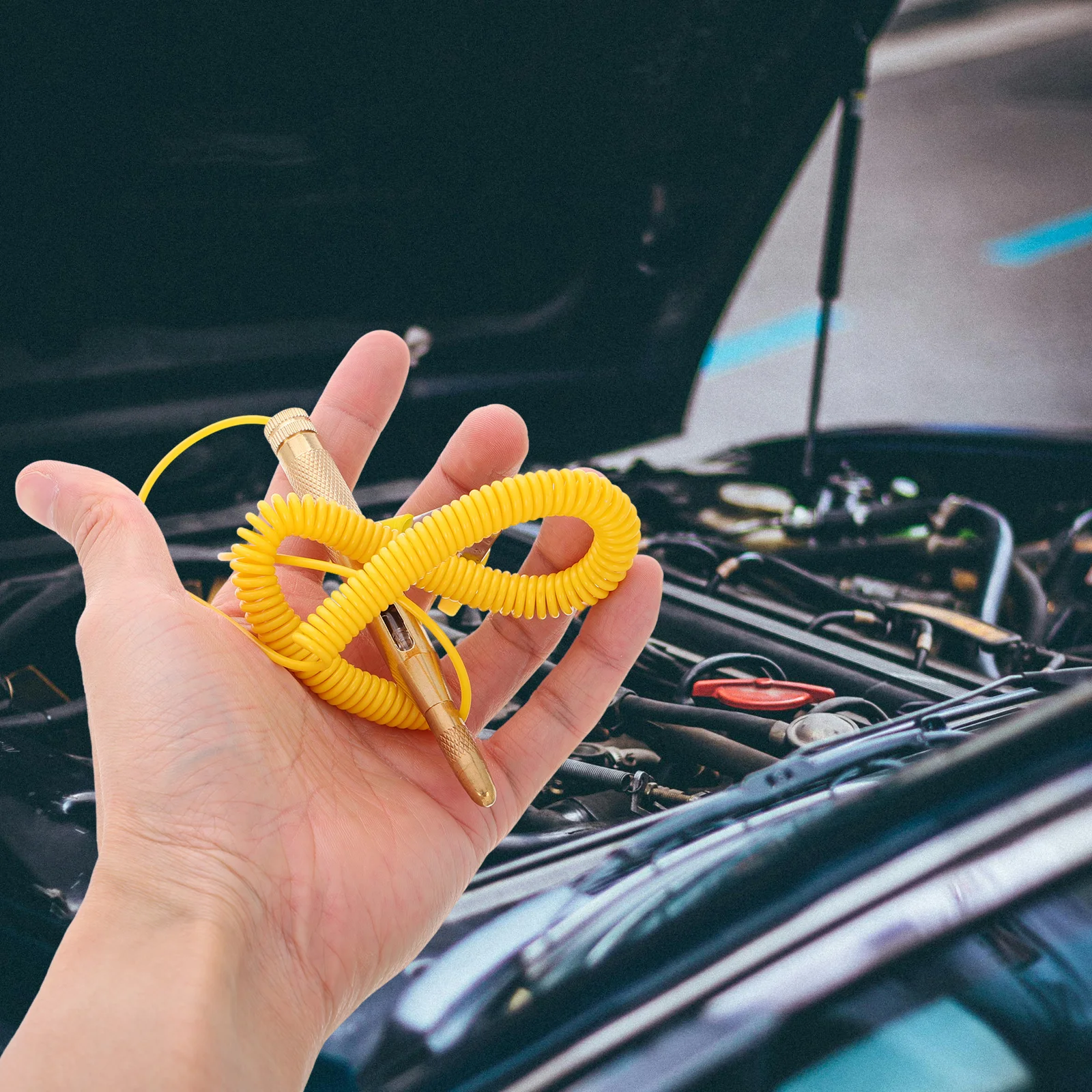 Автомобильный измеритель напряжения, ручка 6 В, 12 В, 24 В постоянного тока, тестер автомобильных цепей, удлиненный пружинный провод, портативный преобразователь предохранителей для автомобиля, грузовика