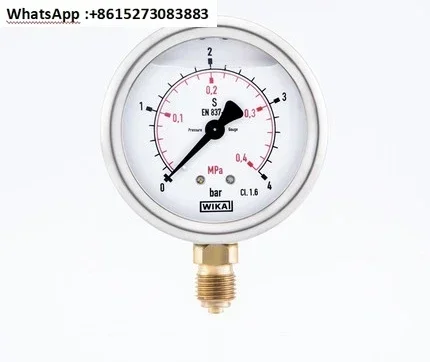 213.53.063 pressure gauge EN837-1 Wicabourdon tube filled with liquid shockproof pressure gauge, spot