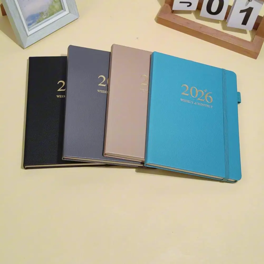 Planer mit elastischem Band 2026-Planer für Studenten 2026 A5 Hardcover-Tagebuchplaner für Arbeitsleben, Gleichgewicht, Reisen, College für Zuhause