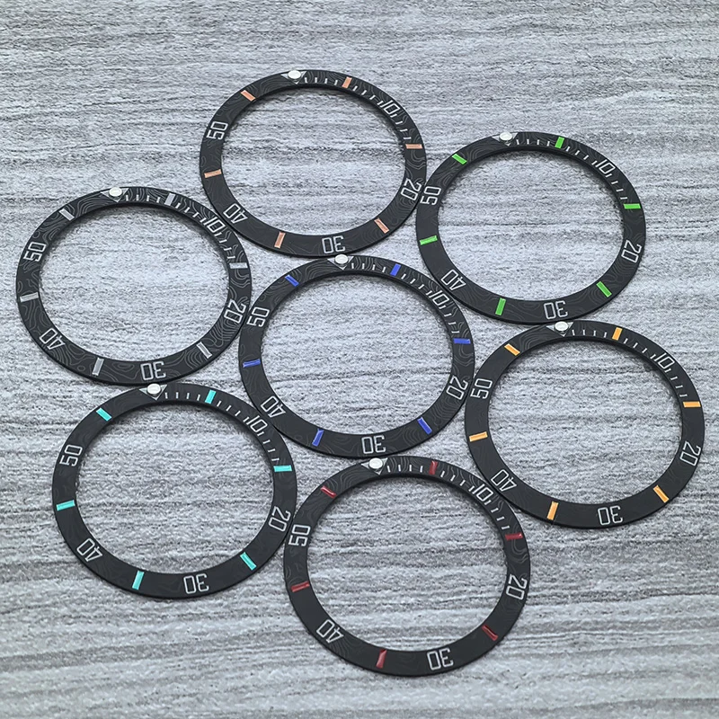 

38mm Curved Ceramics Bezel Insert Fit for SKX007 SKX009 GMT SUB Watch Case NH35 NH36 Movement Watch Bezel Ring Refit Parts