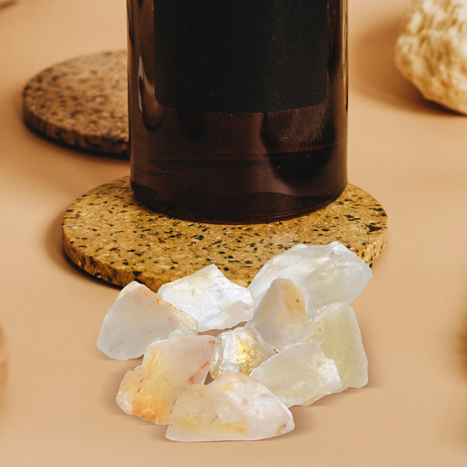 

8Pcs Citrine Natural Stones Aquarium Decor Irregular Crystal Rocks Fish Tank Landscaping Supplies Citrine Natural Stone