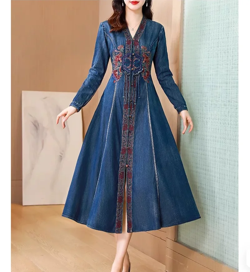New Ethnic Fashion - Новое весенне-осеннее платье в стиле ретро