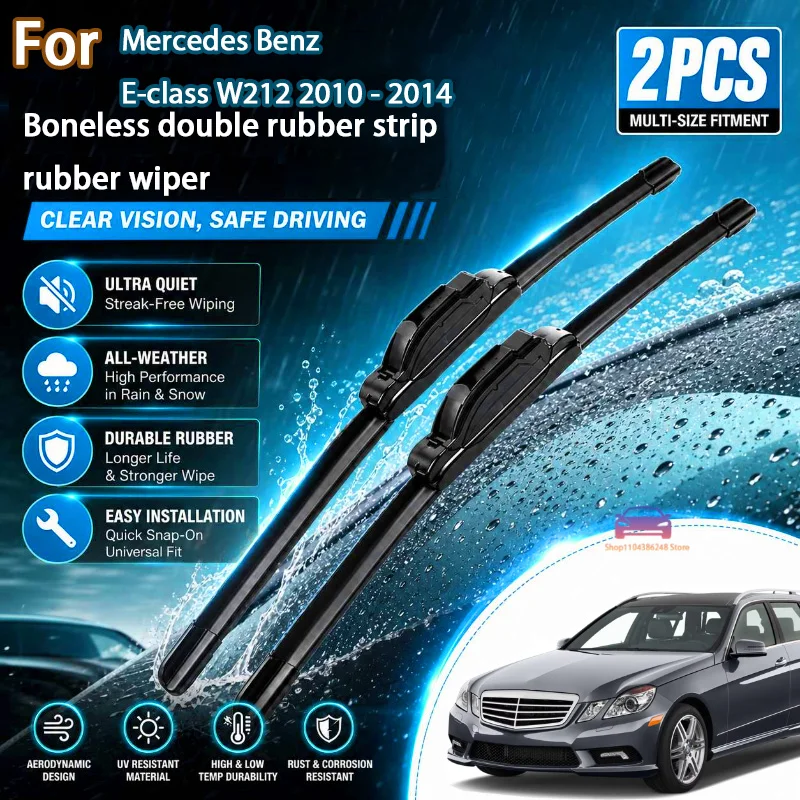 

Front Wiper Blades For Mercedes Benz E-class W212 2010 - 2014 Windshield Windscreen Window Rain Brush 24"+24" Modification Parts