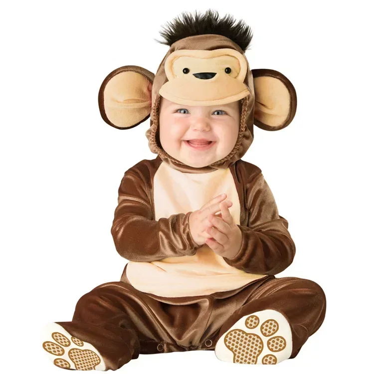 Animal Carnival Purim Halloween Outfits Baby Boys Girls Costume Tiger Animal Rompers Jumpsuit Toddlers Infant Clothes