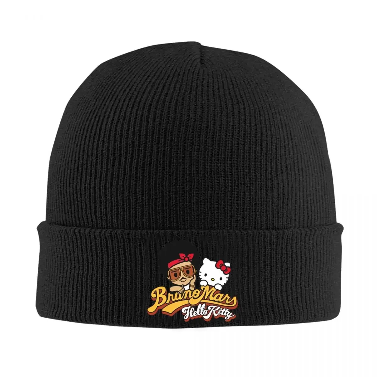 Bruno Mars Beanie Hats hellos kittys Skullies Beanies Kpop Elastic Adult Unisex Caps Winter Design Fashion Bonnet Hats Gift