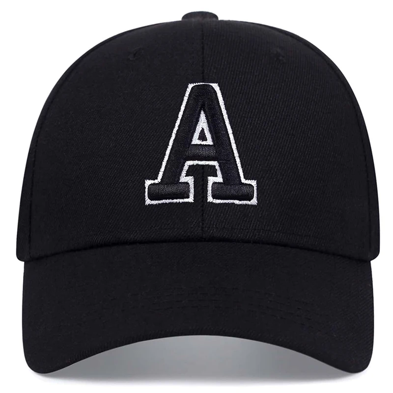 Unisex-Baseballmütze mit Buchstabenstickerei, Frühlings- und Herbst-Snapback-Mütze, verstellbare Freizeitmütze, Sonnenschutzmütze – Detail 4