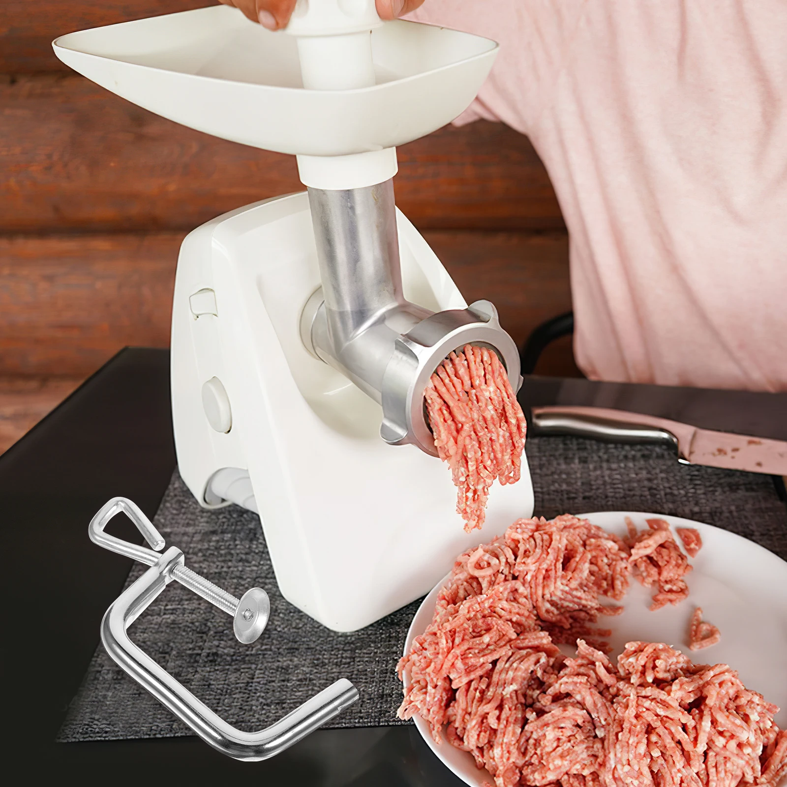 

Pasta Maker Handle Clip Noodle Machine Accessories Macaroni Clamps Automatic Silver