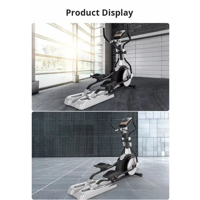 آلة السائر الكهربائية المدمجة بيضاوية الشكل - مدرب صغير متقاطع للمنزل والمكتب، يعزز لياقة الساق والذراع