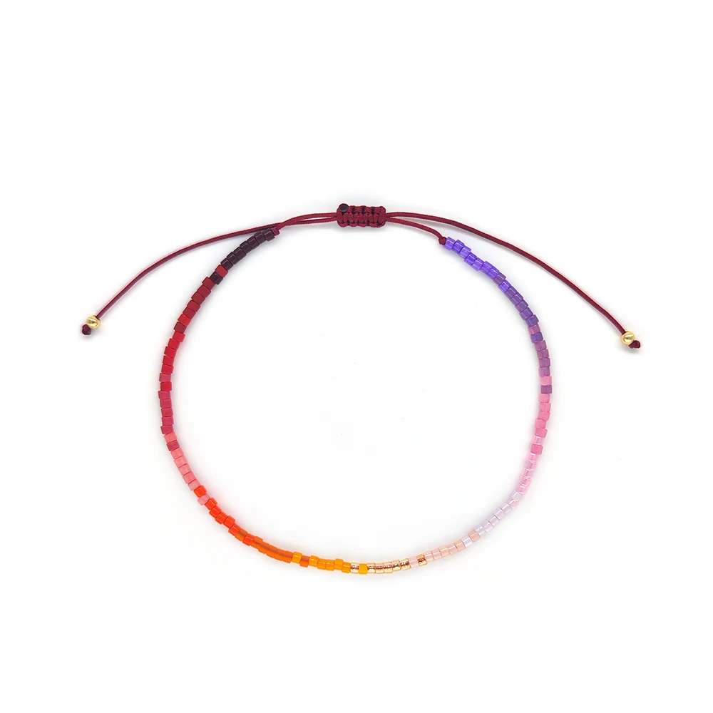 Kkbead miyuki Armband für Frauen Schmuck zierliche Farbverlauf Armbänder Geschenk Boho-Stil Hnadmade Perlen Pulse ras Mujer – Detail 6