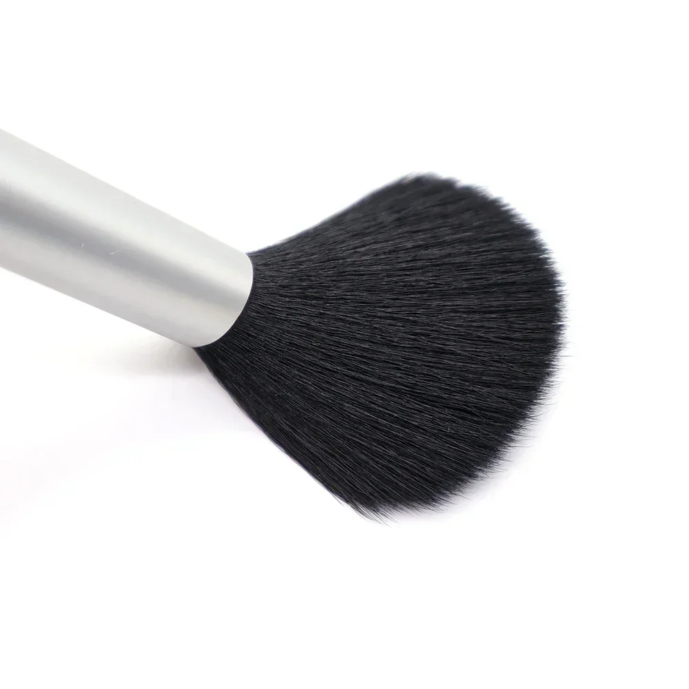 Pinceau de maquillage professionnel, 1 pièce, design classique en bois à tête diagonale, décoration de la forme du visage pour la fabrication