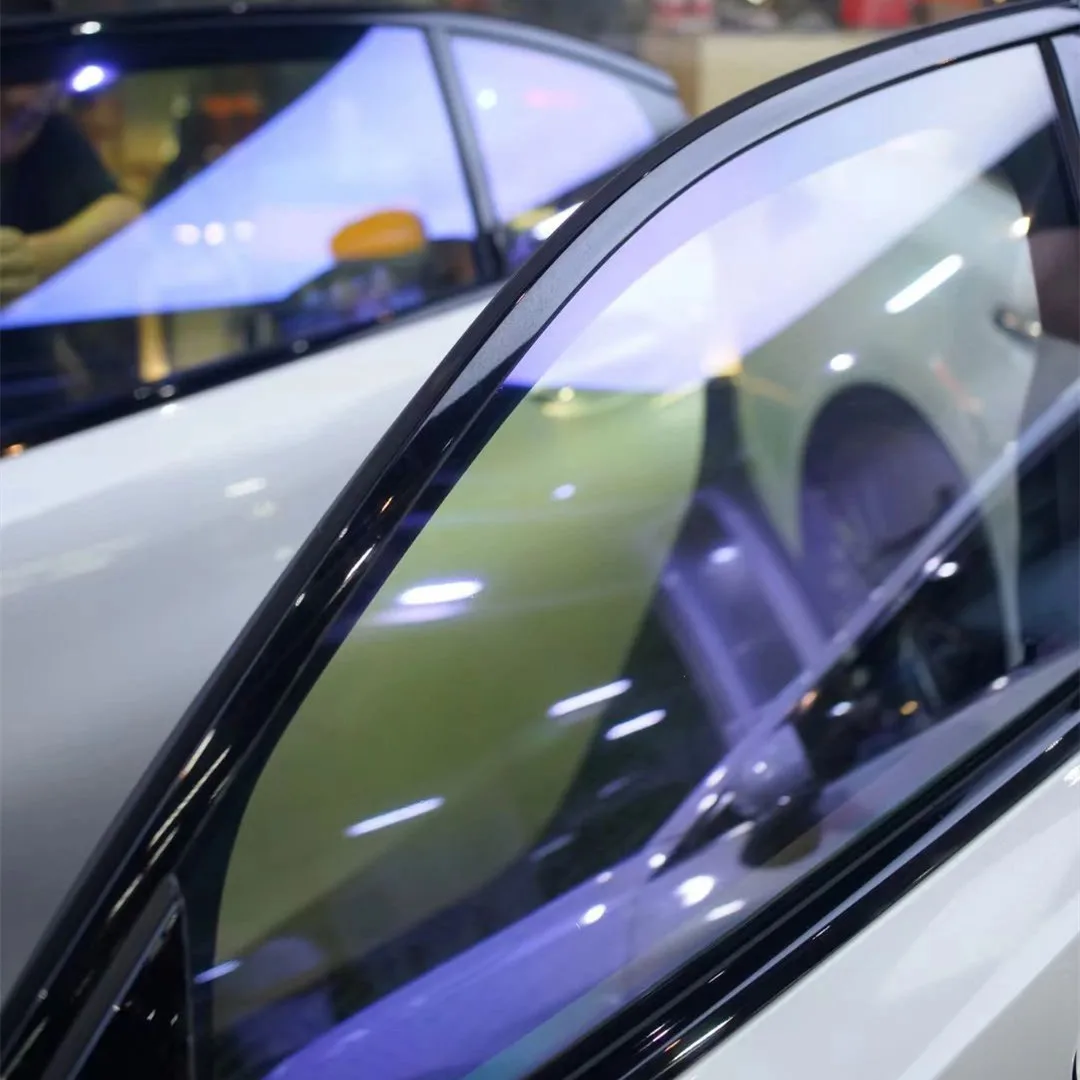 High VLT 80% Colorful Blue Car Tint Film 1.52x30m Car Window Film