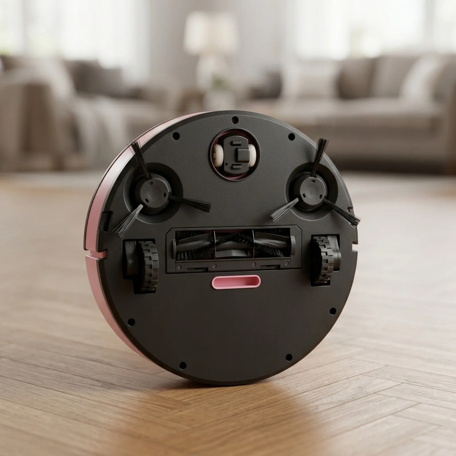USB Powered Robot Vacuum Cleaner with Extended Side Brushes 3 Function Cleaning for Home Hard Floors 5.4 cm Slim Profile