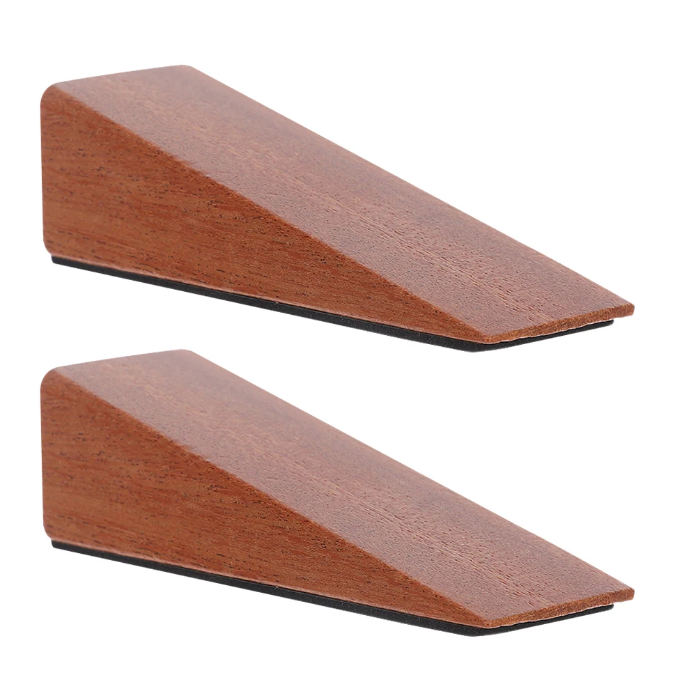 

2 pcs Wood Stopper Wedge Removable Door Stopper Antislip Home Safety Removable Floor Stoppers Wind Prevention Door Guard