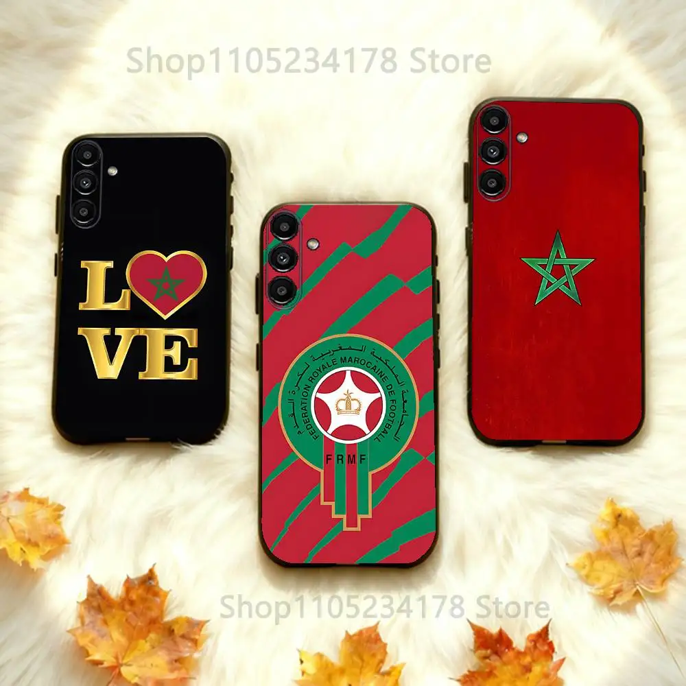 

Morocco-Flag For Samsung Galaxy A73,52,32,71,41,53,31,72,22,5G,J7,Note,8,9 Soft Black Dust-proof Cover