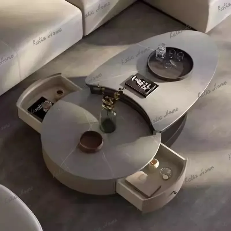 ld Nordic Luxury Coffee Table Set Modern Minimalist Living Room Designer High-end Coffee Tables with Drawers Home Furniture