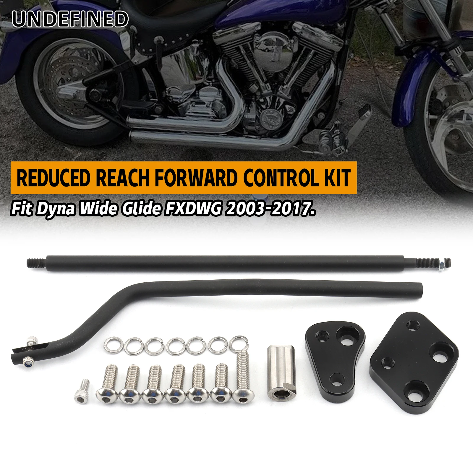 

Motorcycle Reduced Reach Forward Control Kit Black For Harley Dyna Wide Glide FXDWG 2003-2017 Moto Accessories Aluminum Steel