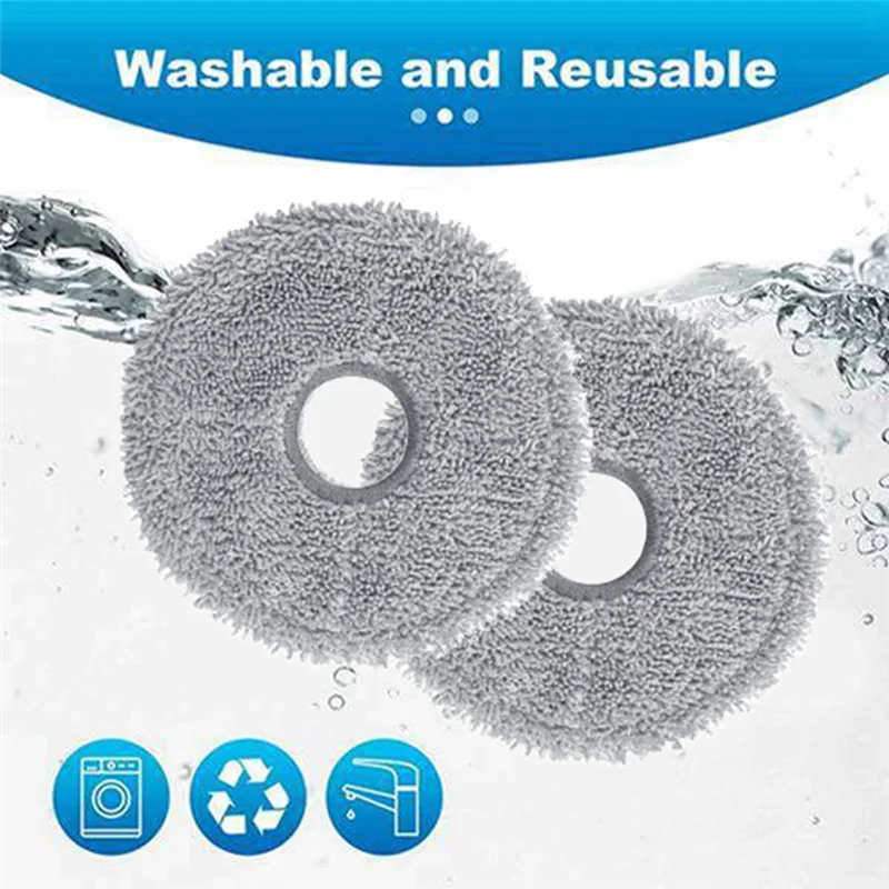 B58B-Microfiber Mop Pads For Cecotec Conga 9990 AI/ 9590/Conga 10090 AI Spin Revolution Ultra Power Home Vacuum Cleaner Accessor