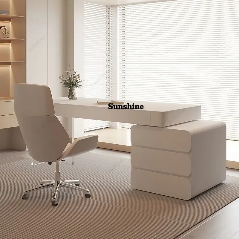 

Письменный стол в стиле YCream, чисто белый, минималистичный, для дома, больницы, медицинских кабинетов, косметических консультаций, с ящиками, компьютерный стол