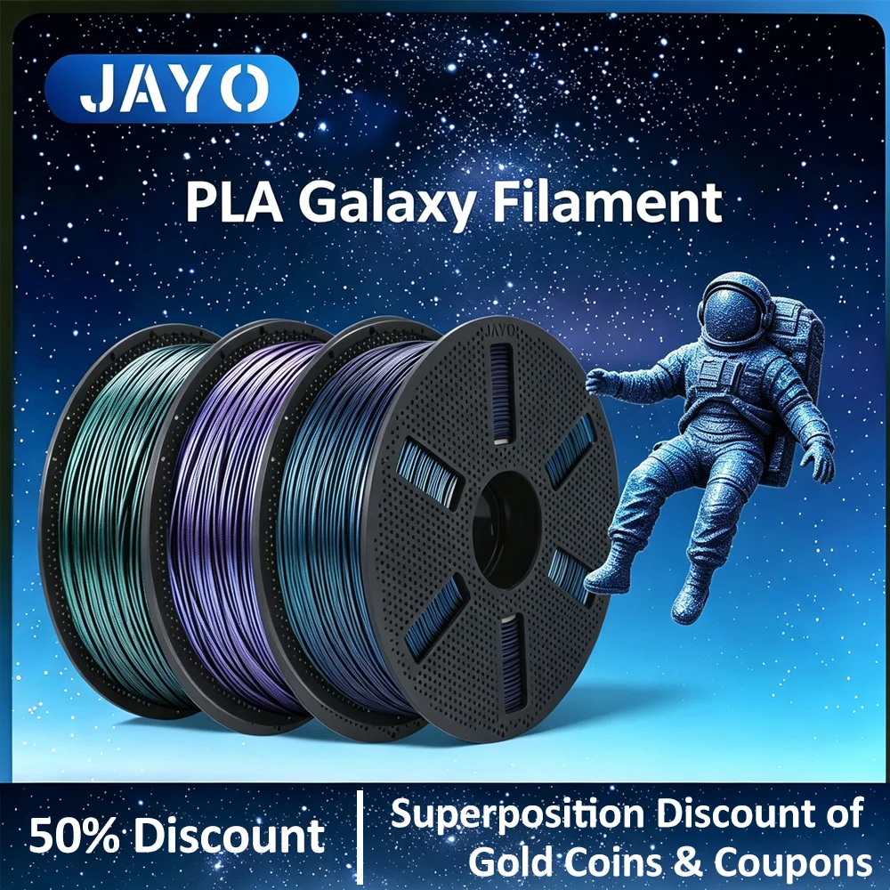 JAYO PLA Galaxy 3D Printer Filament 1.75mm 5 Rolls 3D Printing Material For FDM 3D Printer 1.1KG/roll