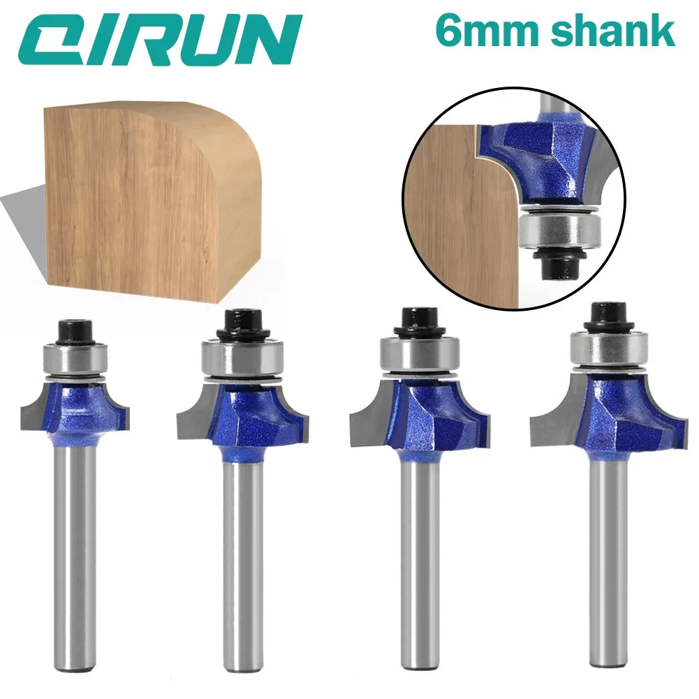 A30 6mm shank radius fillet cutter,  woodworking milling cutter,trimming machine milling cutter