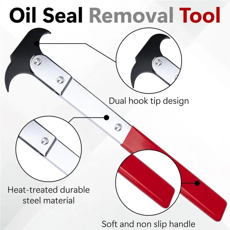 NEW HOT In Stock-Universal Wheel Seal Twister Remover Tool, Seal Puller With Dual Hooks, Oil Seal Removal Tool, Heavy Duty Seal