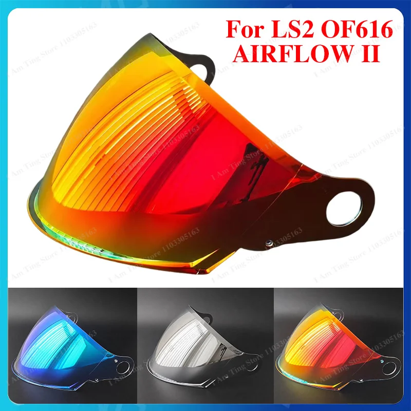 Motorcycle Helmet Visor Lens For LS2 OF616 AIRFLOW II Replace Anti-UV Anti-Scratch Dustproof Windshield Helmets Accessories