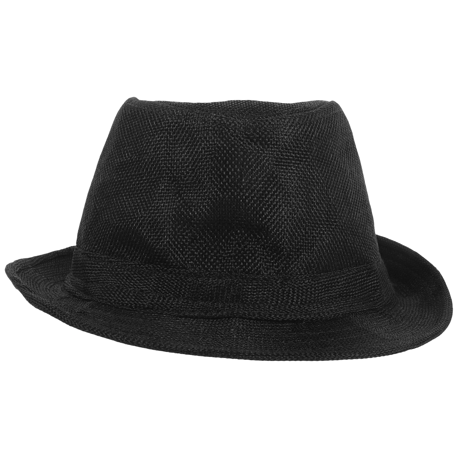 Kinderen Fedora Hoeden Heren Kinderen Dansvoorstelling Hoed voor Omtrek 58 cm (Zwart) Fedora hoeden voor kinderen