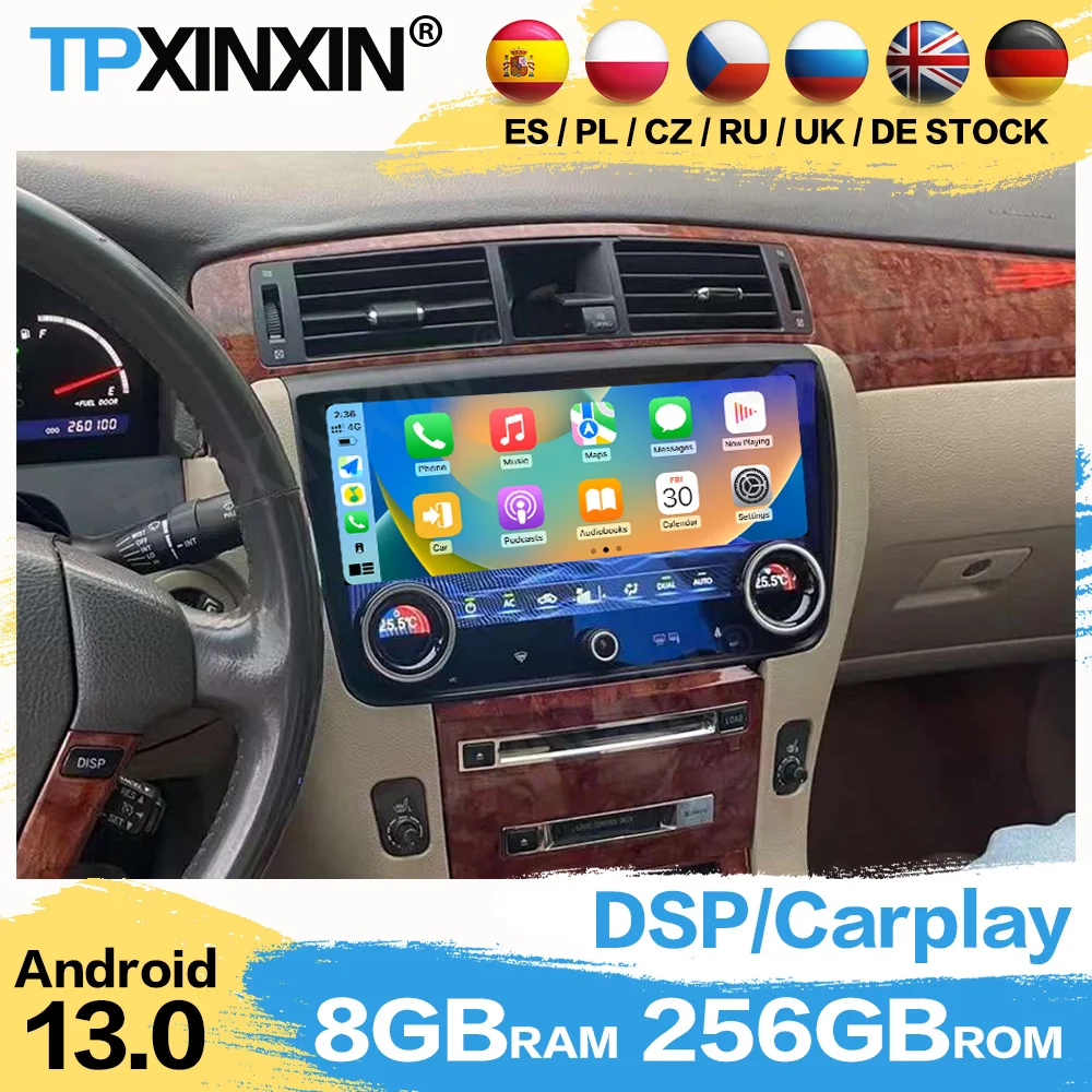 

Автомобильные аксессуары Android автомобильный мультимедиа для Toyota Crown 2007 2008 2009 2010 2011 Авторадио GPS Навигация стерео IPS головное устройство