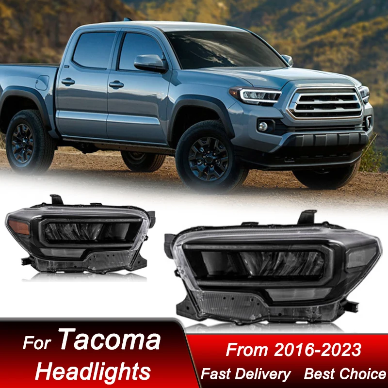 

Hot Car styling Headlights For Toyota Tacoma 16-23 LED Headlamp Assembly Upgrade High Configure Projector Lens Accessories Kit