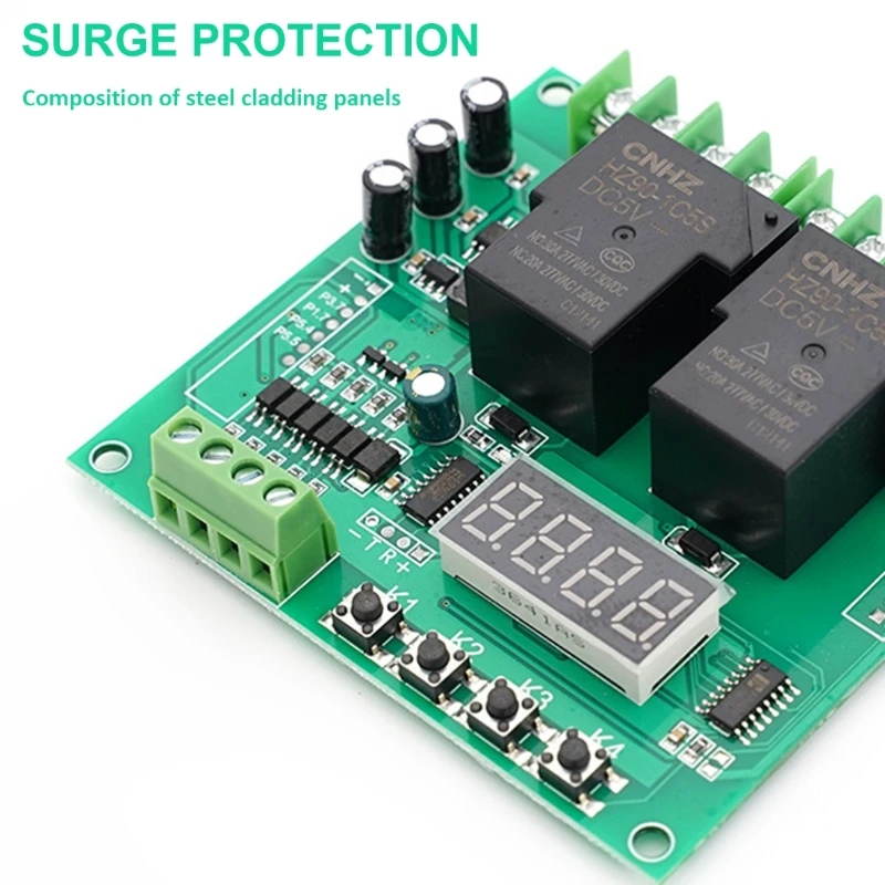 YYB-5 12V 24V Motor Forward/Reverse Control Board Two Relays Delay Timing Cycle Module Linear Actuators Control Board