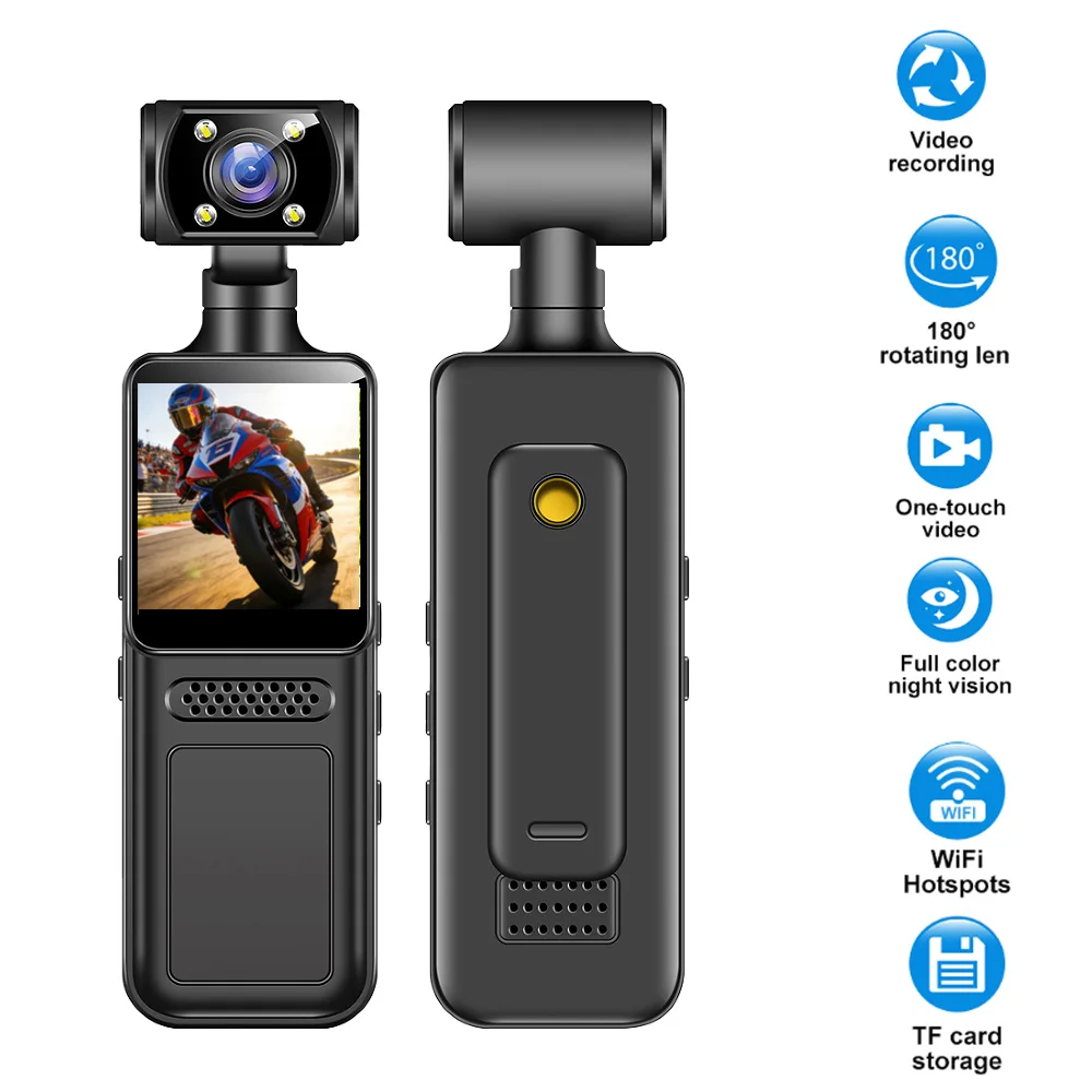 Ultra HD Sport 4K WiFi Action-Kamera Digitaler Tragbarer Videorekorder Mini-Kamera DV Nachtsicht Polizei-Bodycam Kleiner Camcorder