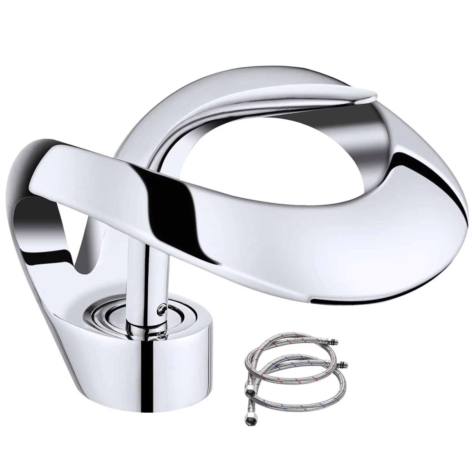 

Смеситель для ванной комнаты с одной ручкой, 1 отверстие, смеситель для туалетного столика, хромированный смеситель