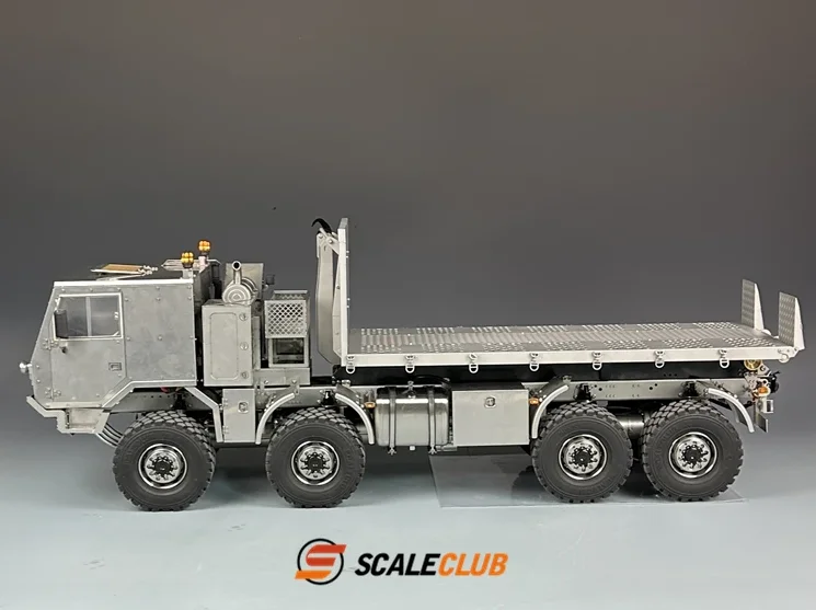 T815 8*8 Full Metal RC Military Truck 1/14 Scale Crawler Roll-on/off Vehicle FlySky PL18 Radio Control 3 Speed Dumper Model Toy