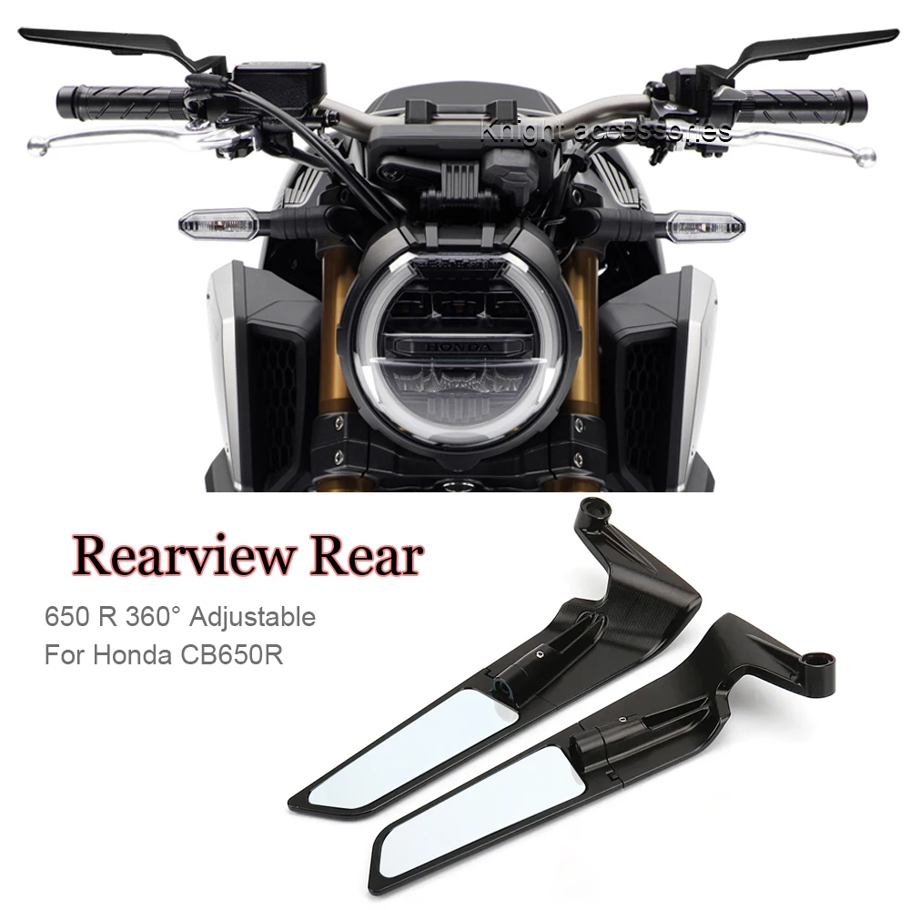 

Motorcycle Wind Wing Adjustable Rotating Rearview Mirror For Honda CB650R CB 650R CB 650 2021-2023