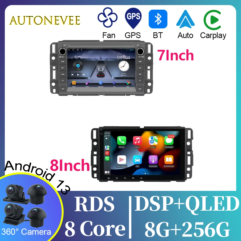 

Player Carplay BT For Chevrolet Silverado Impala GMC Yukon Acadia Sierra Android Auto Car Radio Multimedia GPS Navigation No DVD