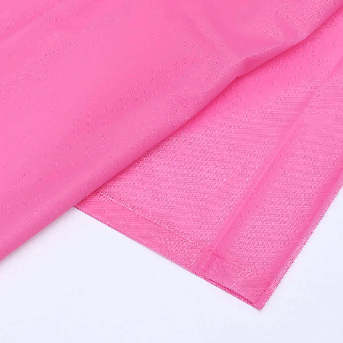 Kid Raincoat Pink Eva Thickened Waterproof Translucent Simple Design School Backpack Rainwear for Girls Outdoor Play