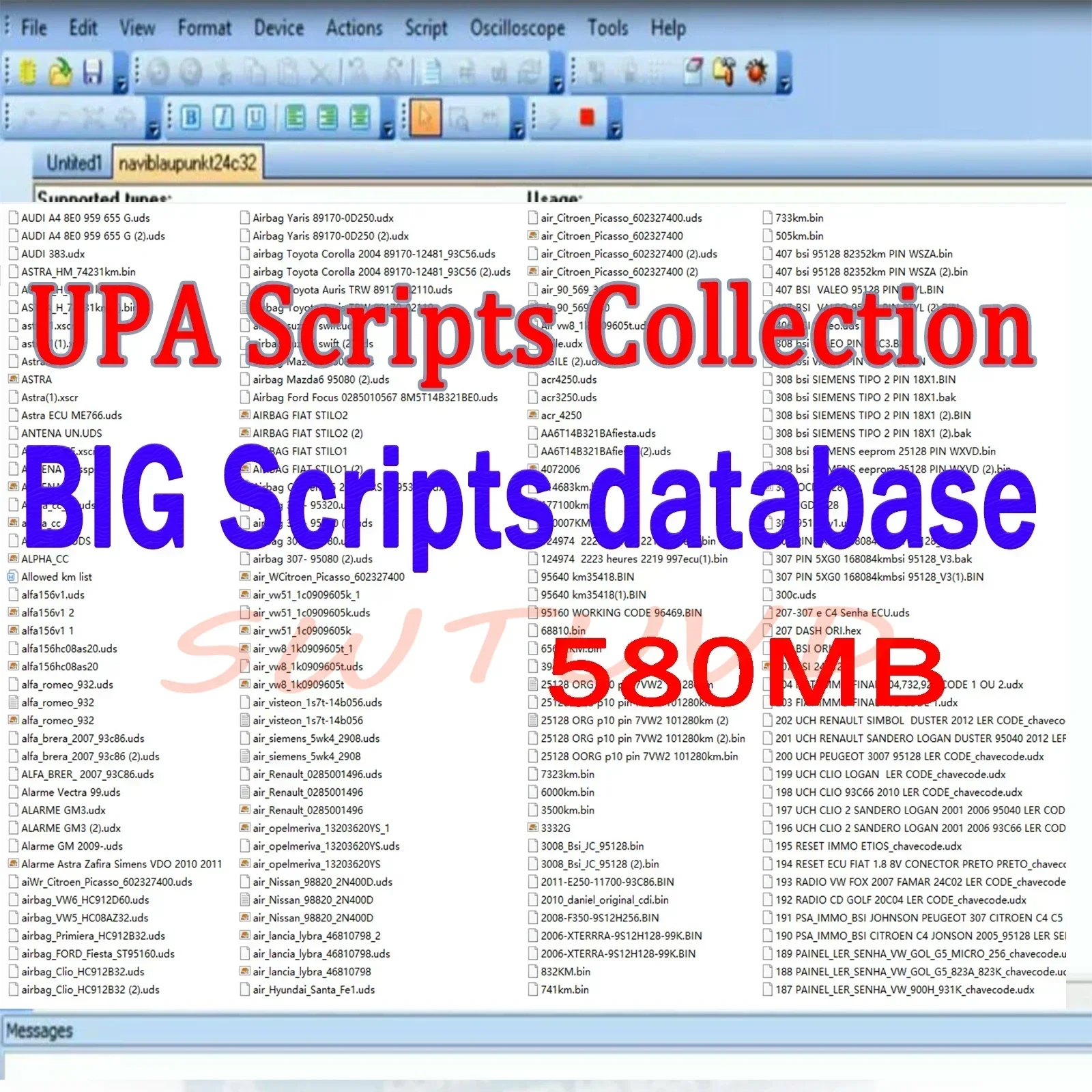 UPA Programmer + Script Files Collection Database About 581 MB