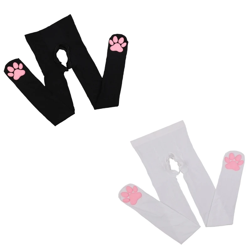 

Lolitas Paw Pad Socks High Waist Footed Pantyhose for Women Tights
