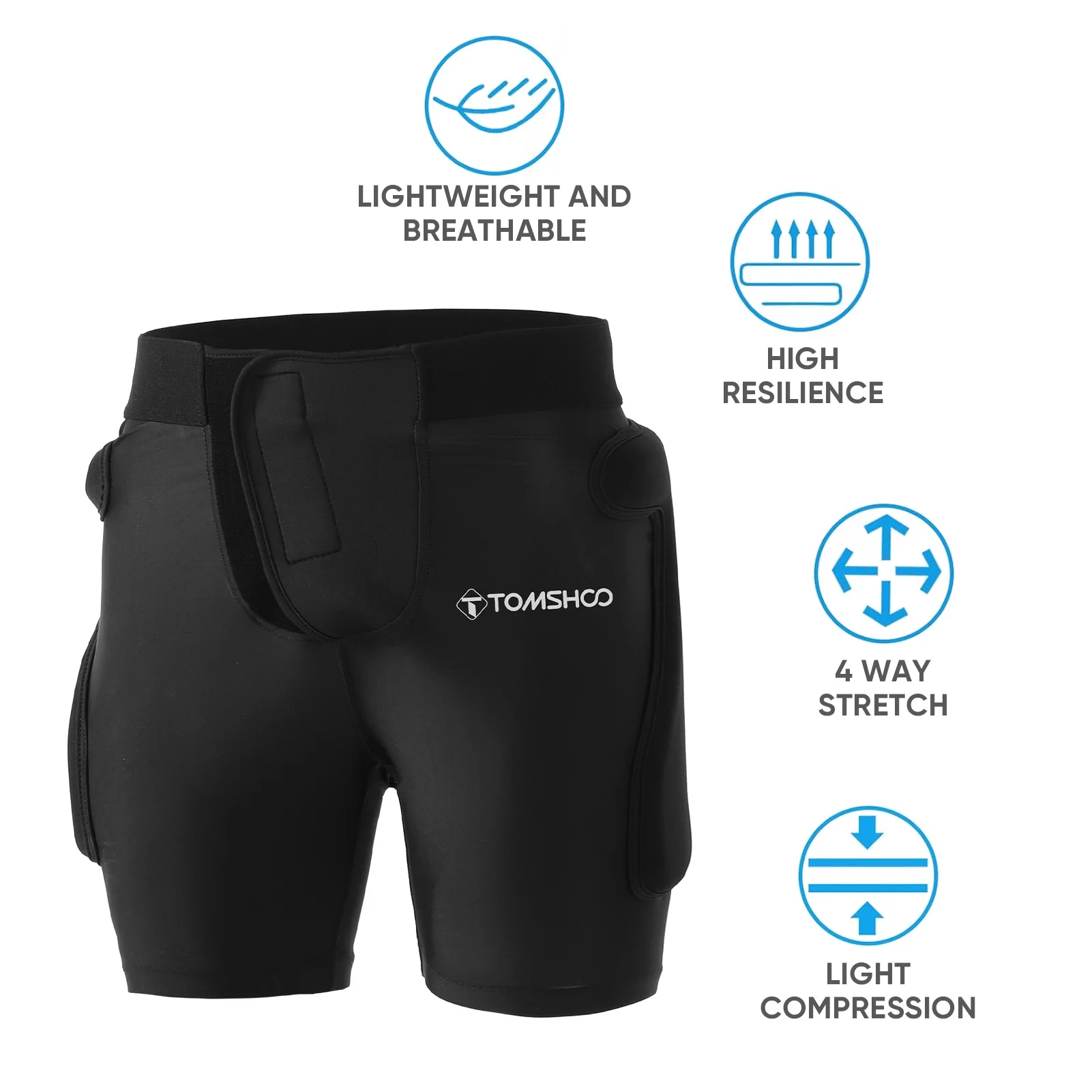 Protective Padded Shorts EVA Tailbone Pad for Skating Skateboarding Skiing Snowboarding