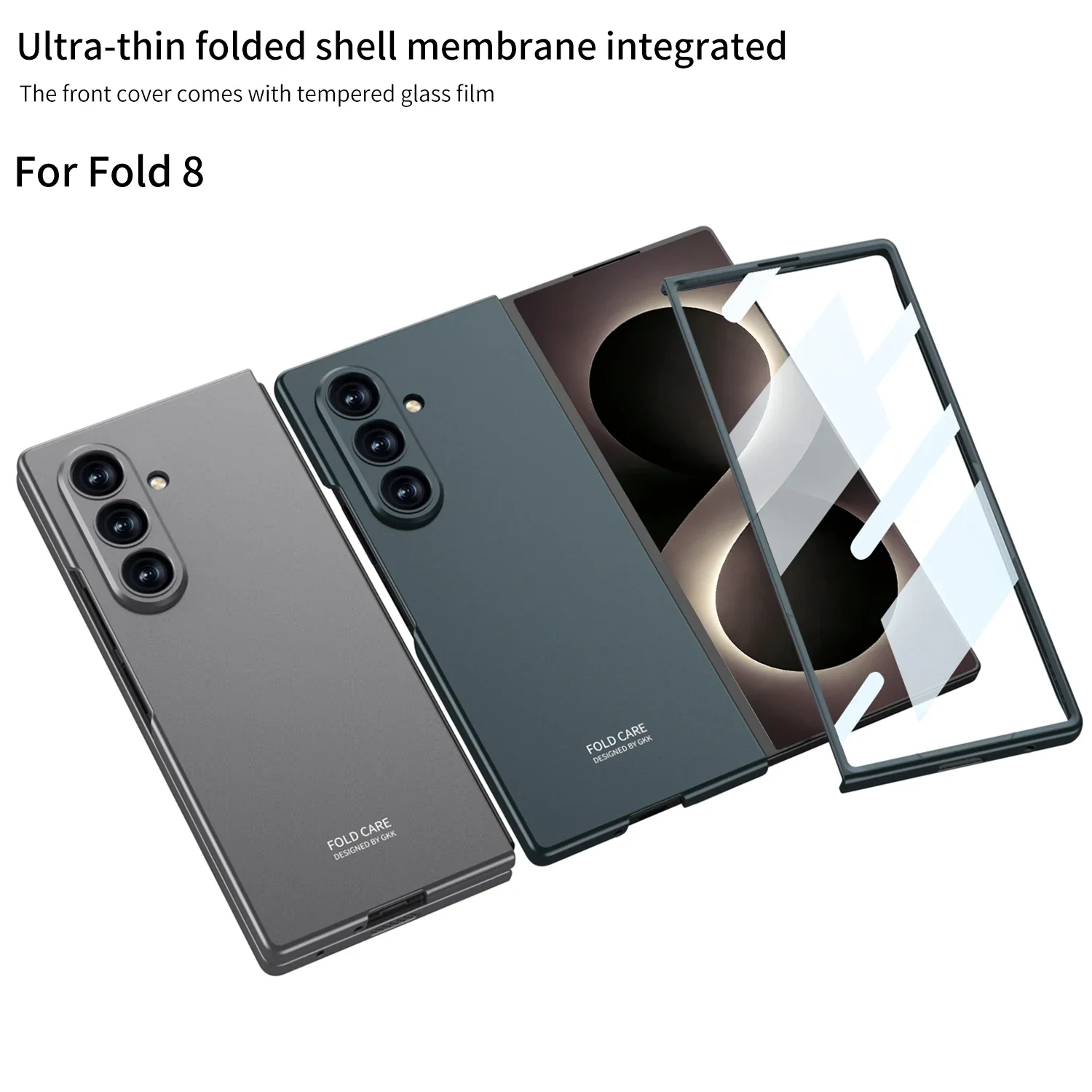 Full Cover Protector For Samsung Galaxy Z Fold 8 Ultra Case Ultra thin with Film Shell Back Cover