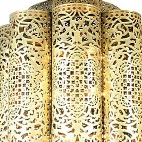 Professional custom arab muslim dining room living room led light moroccan brass chandelier mosaic lamps turkish