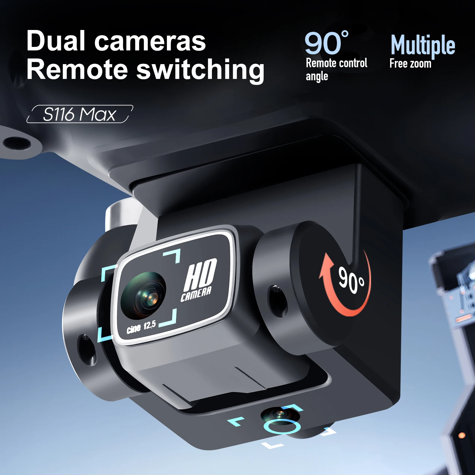 S116 MAX Mini Drone 4K Professional HD Camera 2.4G WIFI FPV Brushless Motor Optical Flow Folding Quadcopter Aerial Photograph