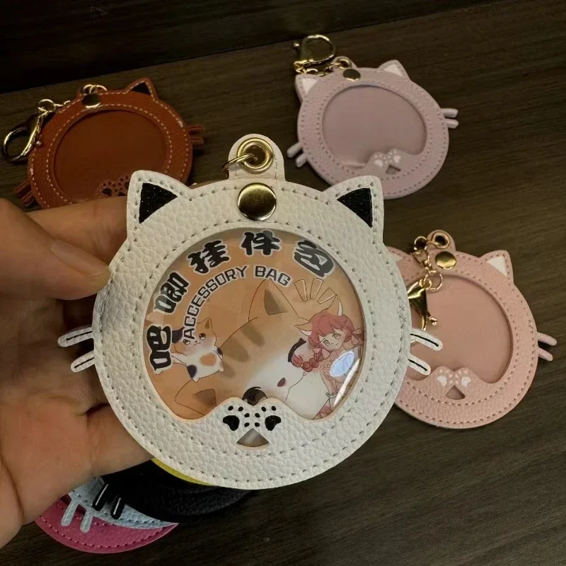 Nueva forma de gato Ita bolsa Pins insignia funda protectora para 58mm insignias de Anime decoración bolsa accesorios Pin funda regalo de cumpleaños